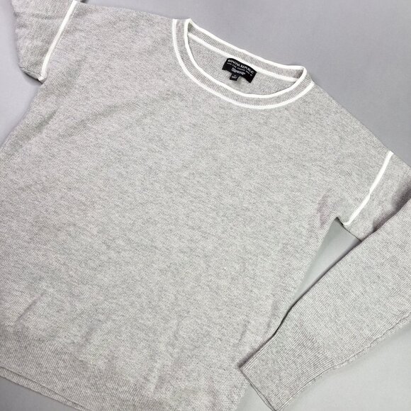 Banana Republic Filpucci Heather Gray Wool-Blend Crewneck Sweater Medium - Picture 8 of 8